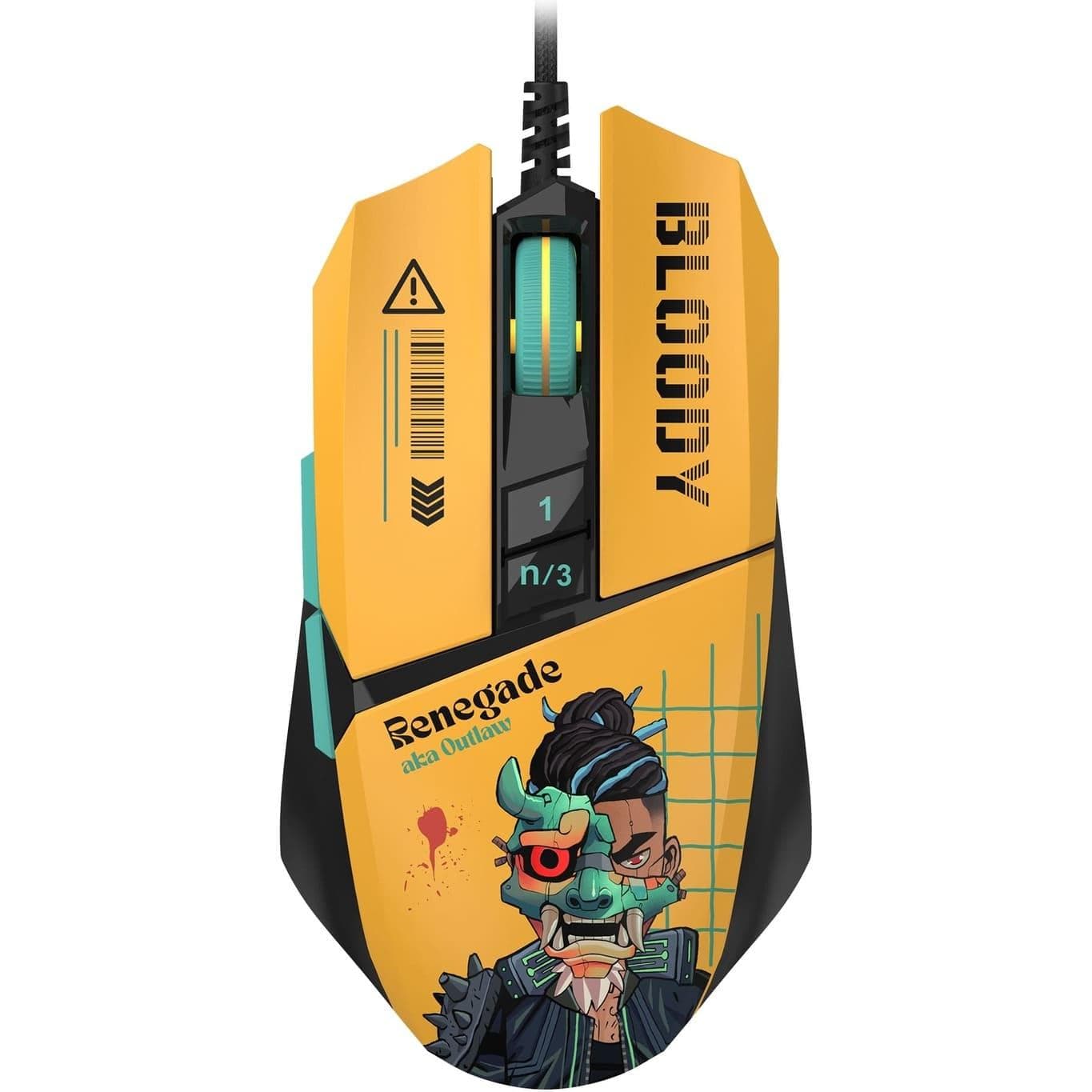 Миша A4Tech Bloody W63 Max Renegade Sunset Yellow