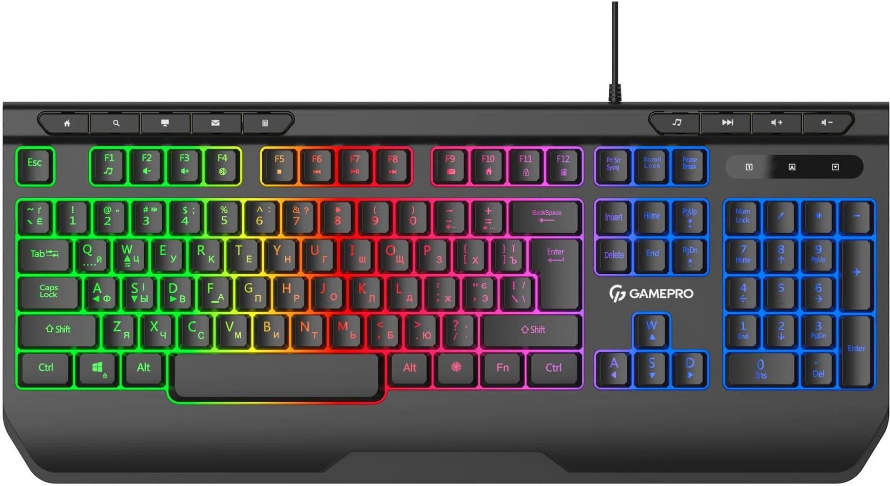 Клавіатура GamePro GK550 RGB USB Black