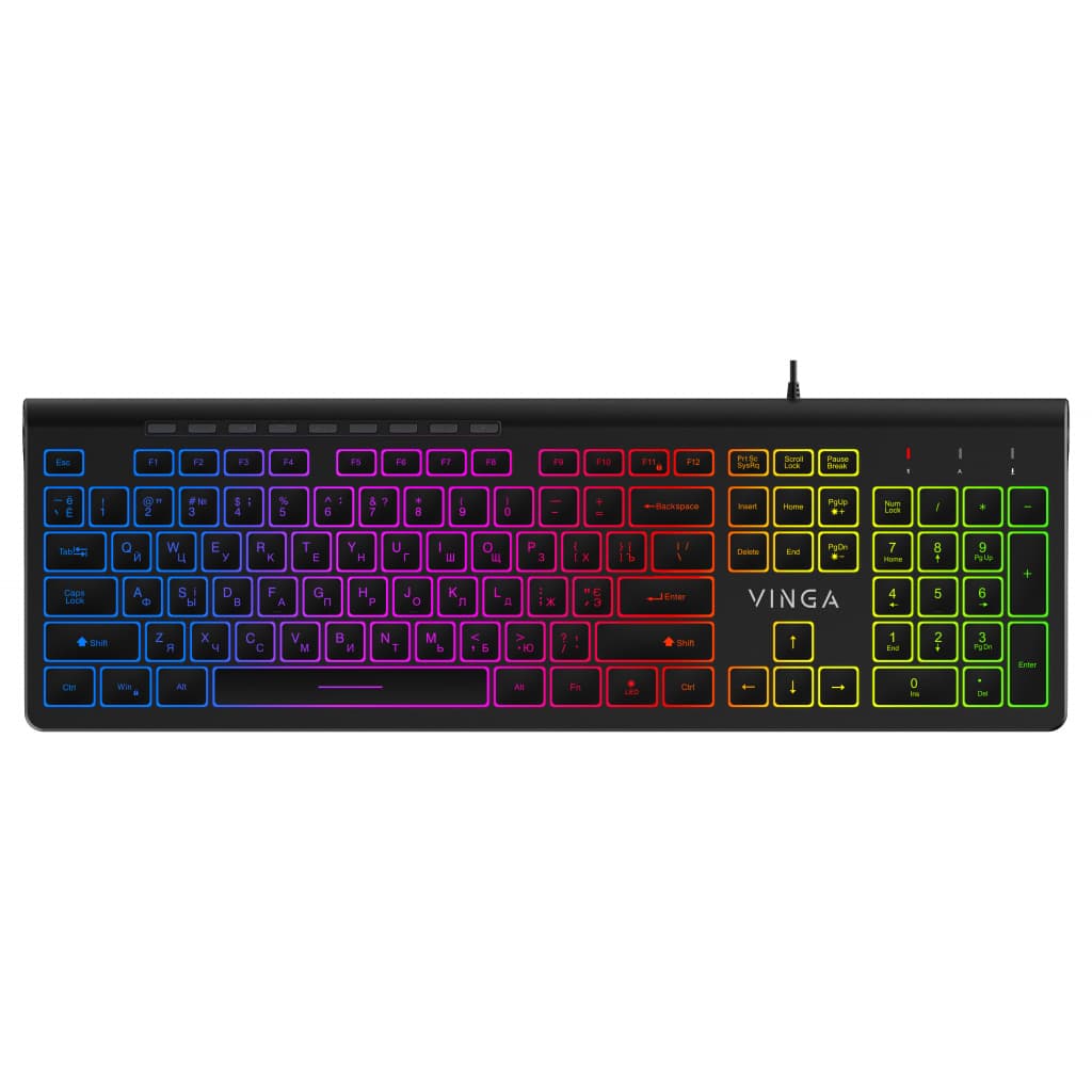 Клавіатура Vinga KB-460 Black USB (KB-460)