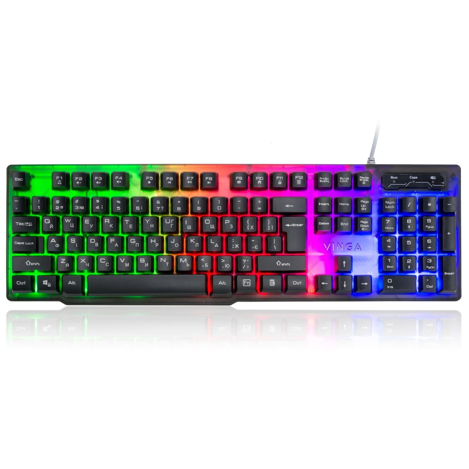 Клавіатура Vinga KB414 USB Black