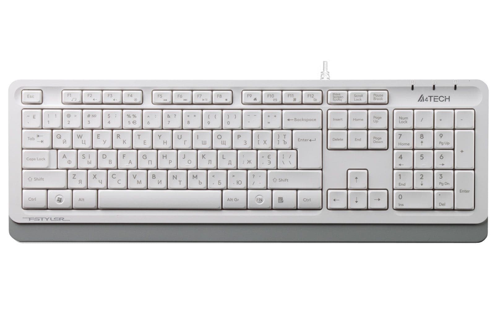Клавіатура A4TECH Fstyler FK10 USB White