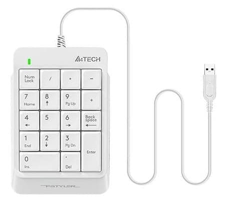Клавіатура A4TECH Fstyler FK13P USB White (Numpad)