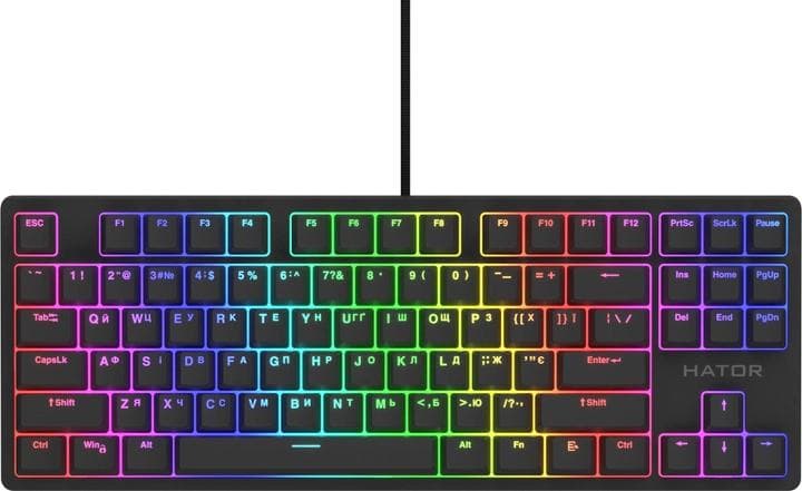 Клавіатура HATOR Rockfall 2 Optica TKL (HTK-730) RGB USB Black