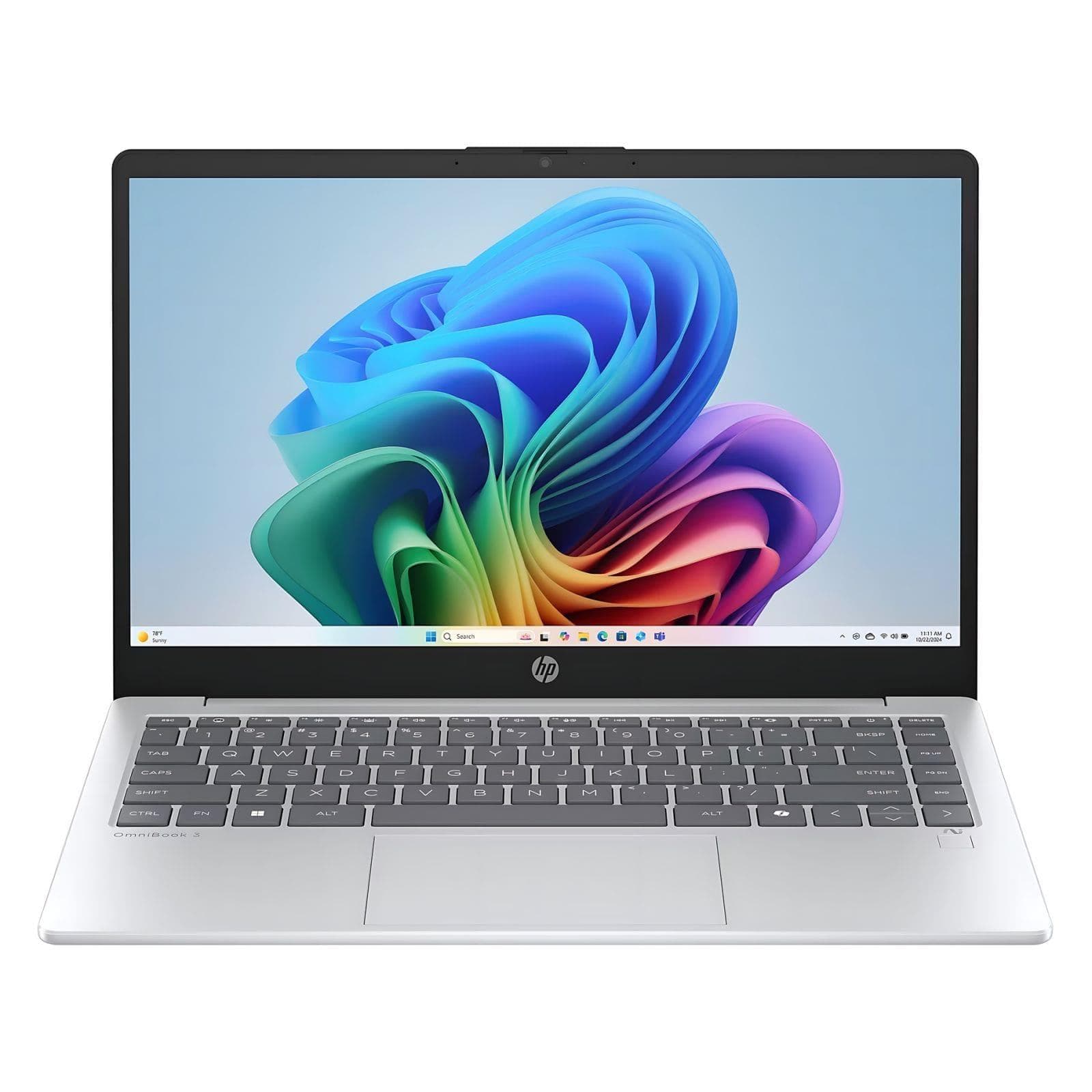 Ноутбук 14 HP OmniBook 3 14-ha0000ua FHD AG/AI 7 350/24GB/1TB/UMA/Win11/Silver