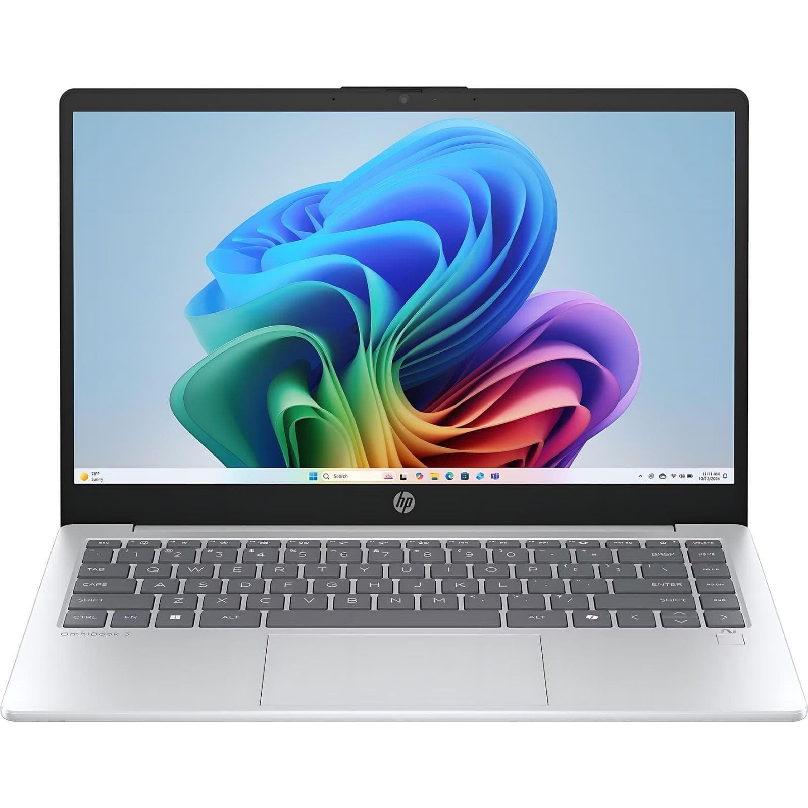 Ноутбук 14 HP OmniBook 3 14-ha0003ua FHD AG/AI 5 340/16GB/512GB/UMA/Win11/Silver