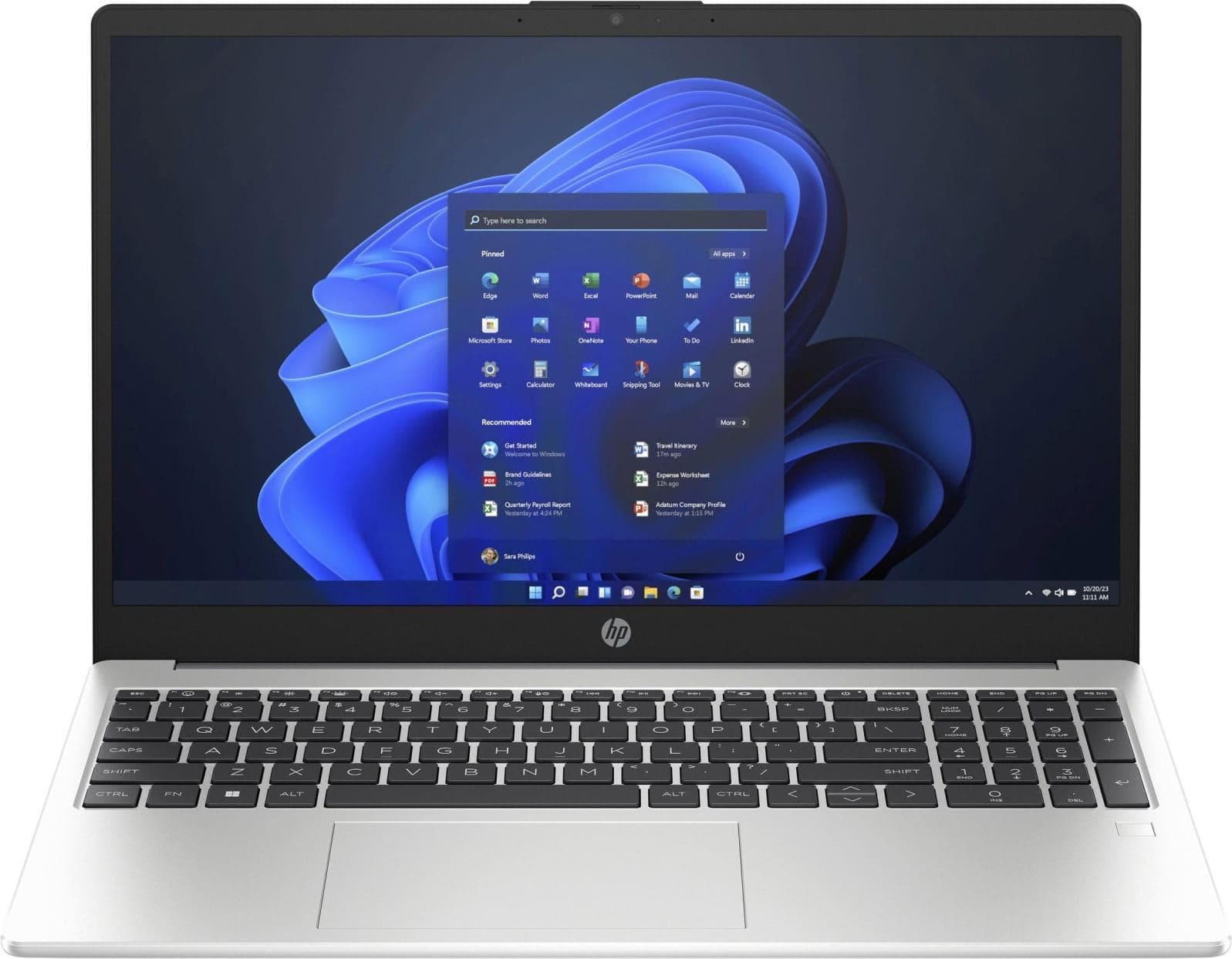 Ноутбук 15.6 HP 255R-G10 FHD IPS/AMD Ryzen 5 7535U/16GB/512SSD/UMA/W11P/Silver