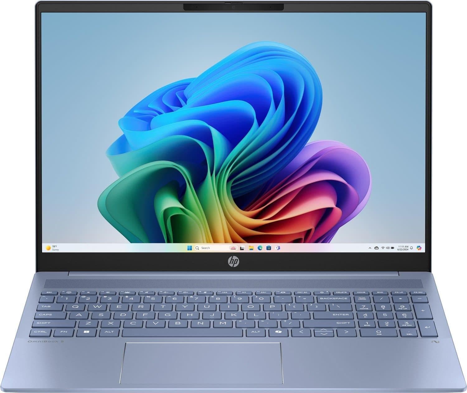 Ноутбук 16 HP OmniBook 5 16-ag1014ua 1920x1200 IPS Touch/Ryzen AI 5 330/16GB/512SSD/Radeon/W11H/Blue