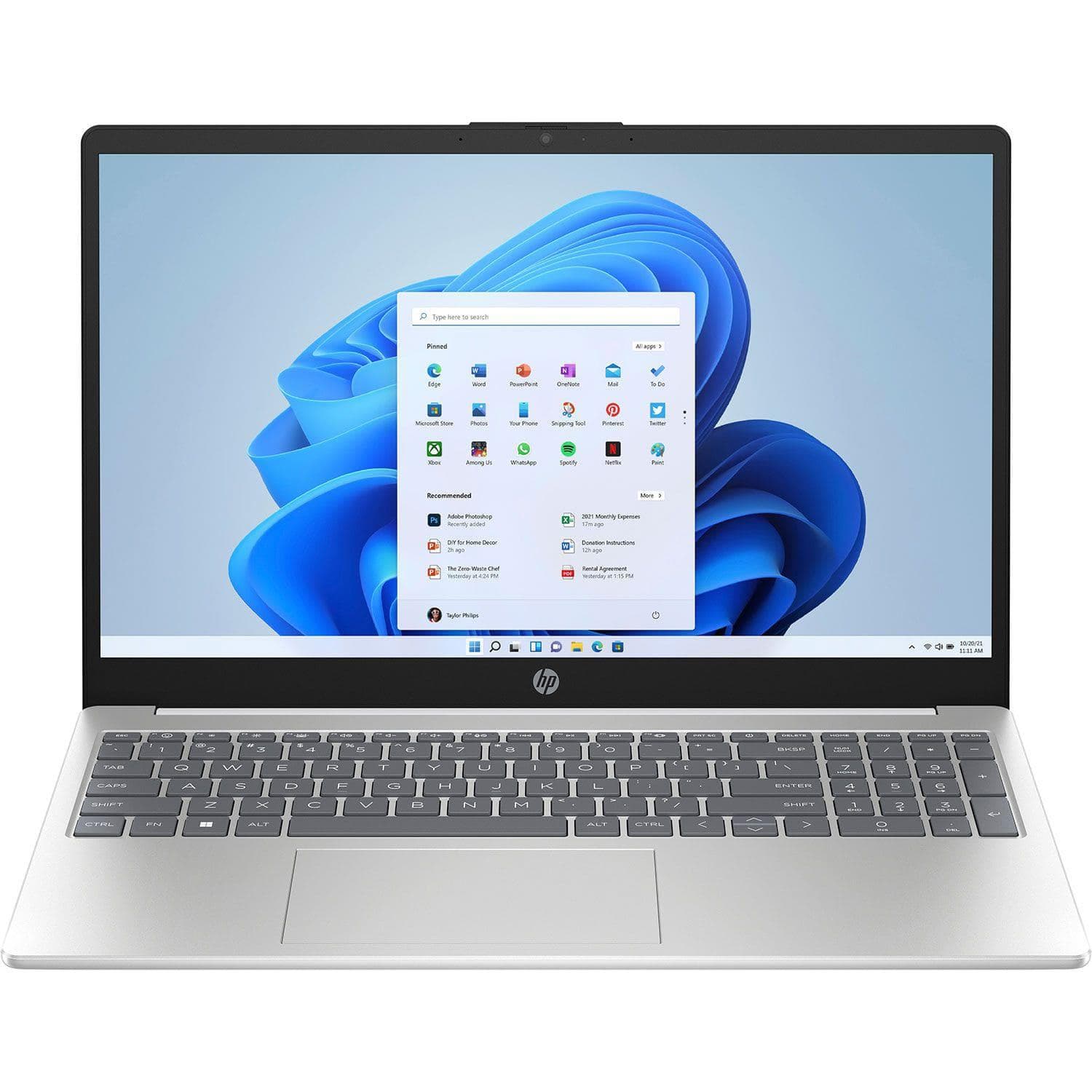 Ноутбук 15.6 HP Laptop 15-fc0252ua/Ryzen 3 7320U/8GB/512SSD/Radeon/DOS/Diamond White