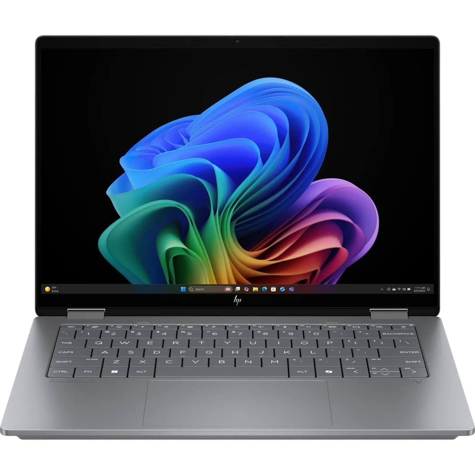 Ноутбук 14 HP OmniBook X Flip x360 14-fk0002ua WUXGA IPS Touch/Ryzen 7 AI 350/24GB/1TB/UMA/W11/Gray