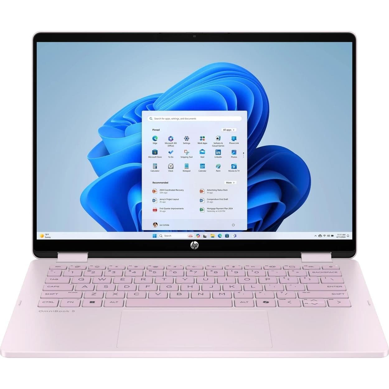 Ноутбук 14 HP OmniBook 5 Flip x360 2K IPS Touch/i7-150U/24GB/1TB/UMA/Win11/Pink