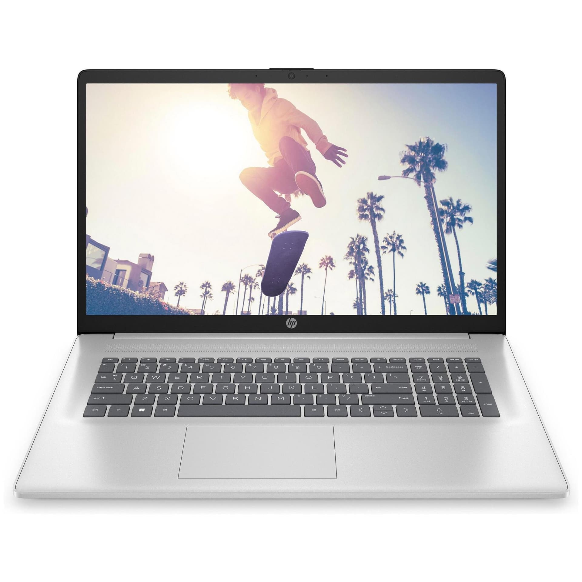 Ноутбук 17.3 HP 17-cn3041ua FHD IPS/Intel N200/8GB/512SSD/Intel Graphics/DOS/Silver