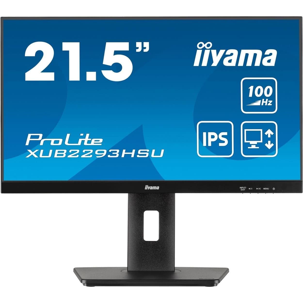 Монітор 21.5" Iiyama XUB2293HSU-B7 FHD IPS 100Hz