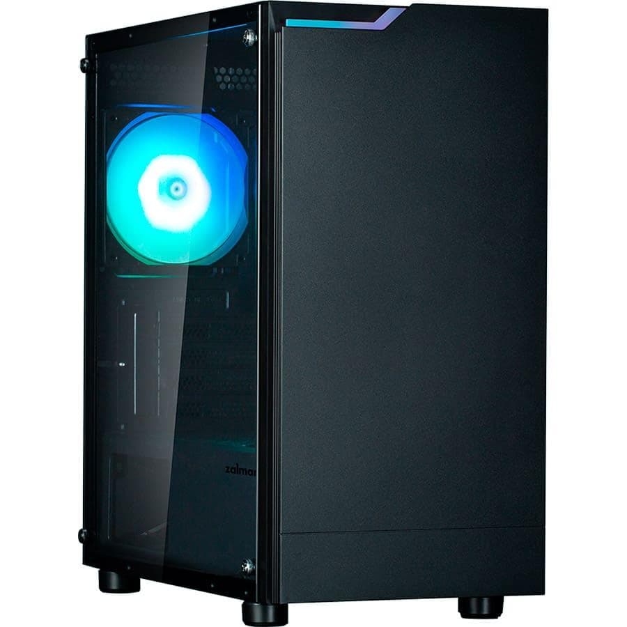 Корпус Zalman T4 Plus без БЖ, 2xUSB3.0, 1xUSB2.0, 1x120мм ARGB, VGA 3200мм, mATX, чорний