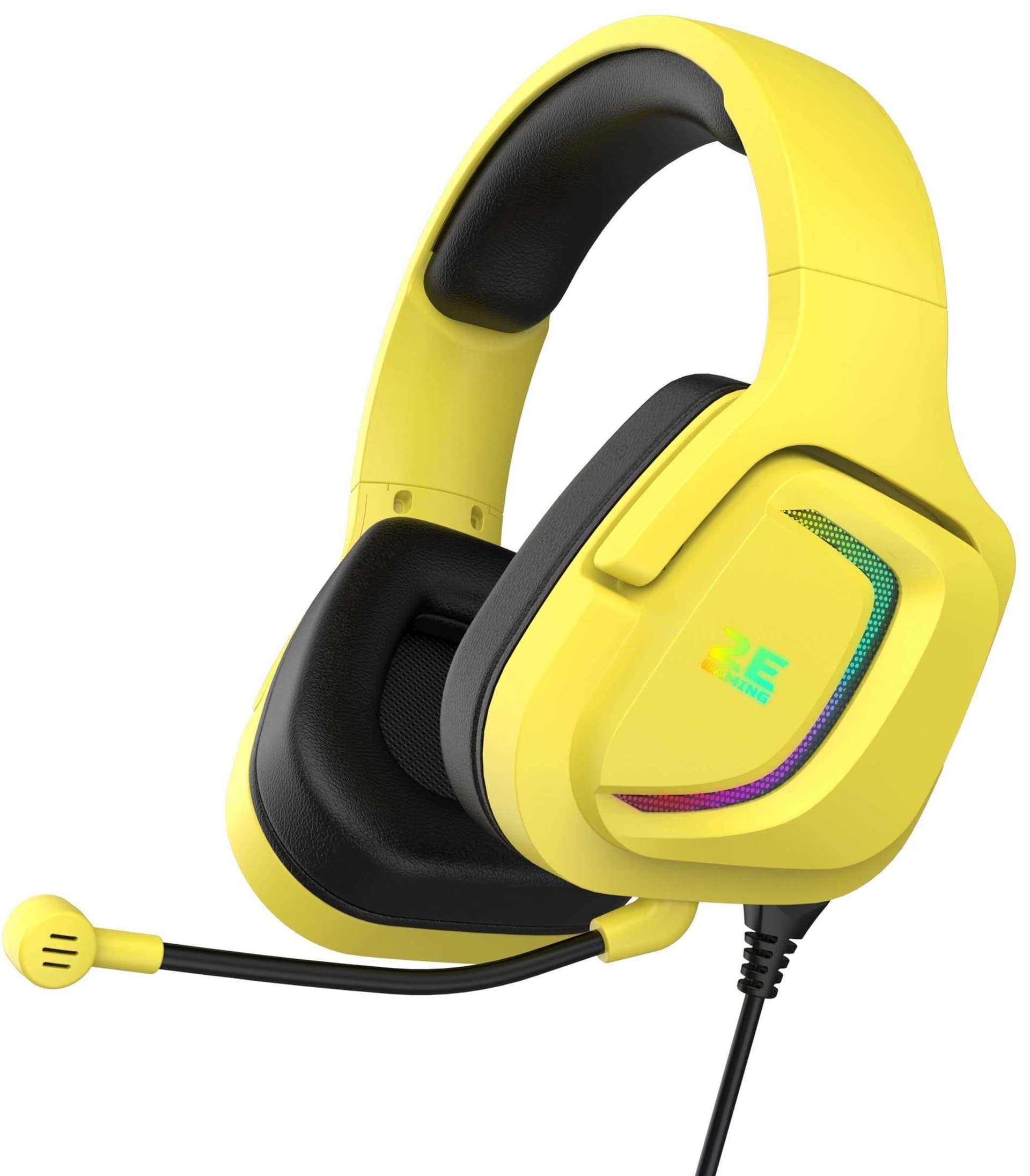 Ігрова гарнітура 2E GAMING HG340 RGB USB 7.1 Yellow