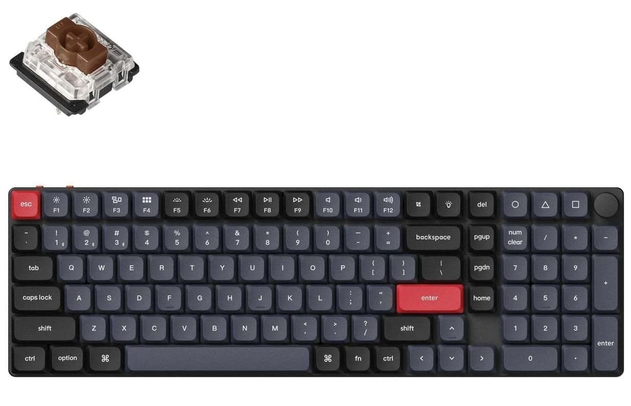Клавіатура Keychron K17 Gateron MX 2.0 Brown Hot-swap EN/UKR RGB Black