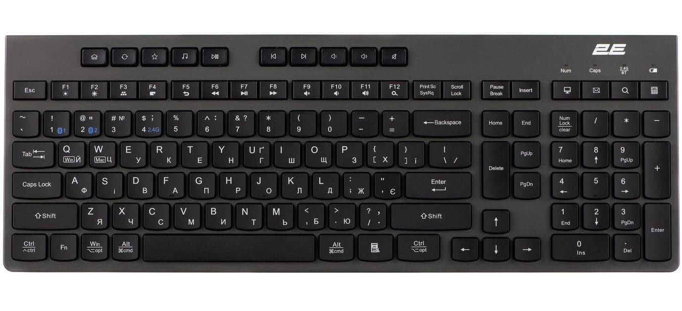 Клавіатура 2E KS280 Wireless EN/UK Silent