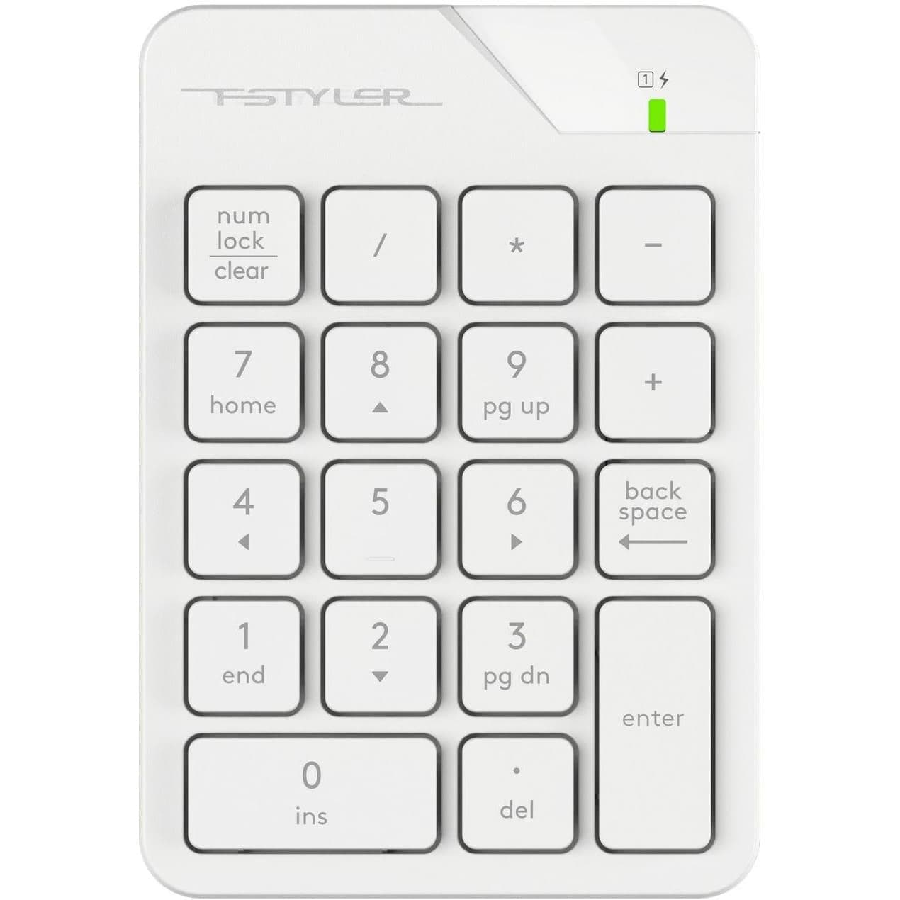 Клавіатура A4TECH Fstyler FGK21C Wireless White (Numpad)