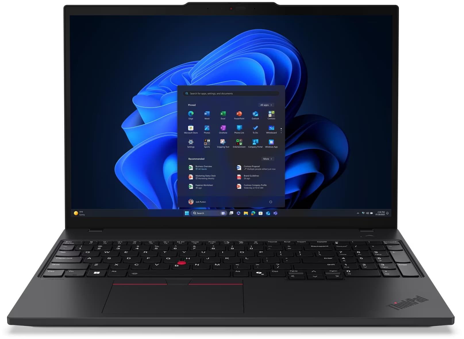 Ноутбук 16 Lenovo ThinkPad T16 Gen 4 FHD IPS/Intel U5-225U/32GB/1TB/Intel Graphics/W11P/Black