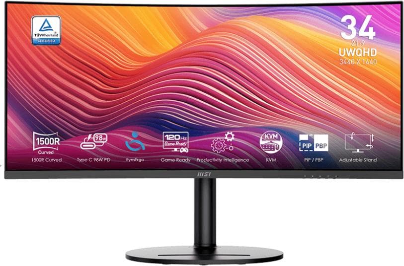 Монітор 34" MSI Modern MD342CQP Curved 3440x1440 (Ultra-Wide 2K) VA 120 Hz