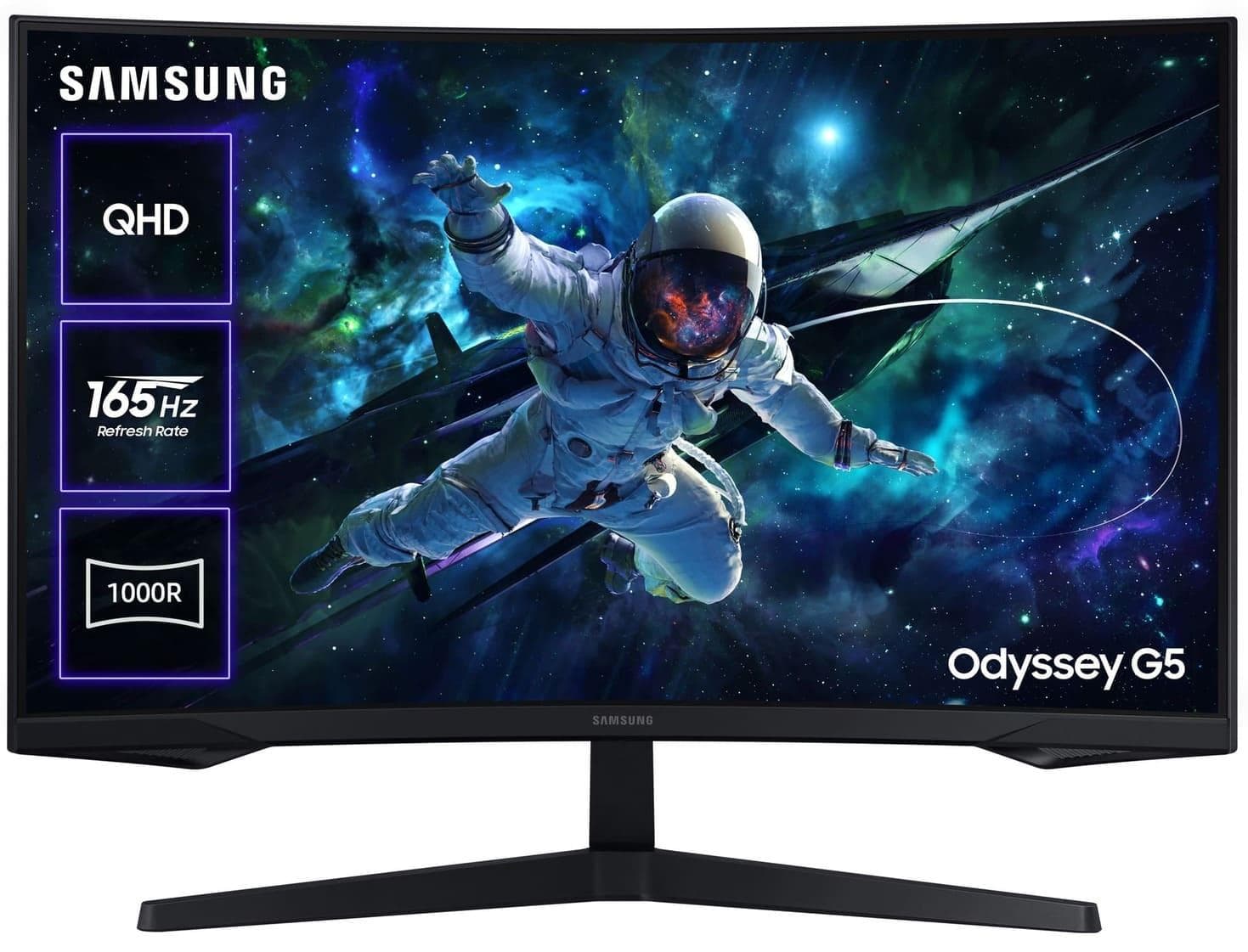 Монітор 32" Samsung Odyssey G5 Curved 2560x1440 (QHD, 2K) VA 165 Hz