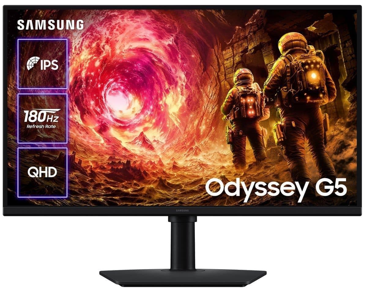 Монітор 27" Samsung Odyssey G5 2560x1440 (QHD, 2K) IPS 180 Hz