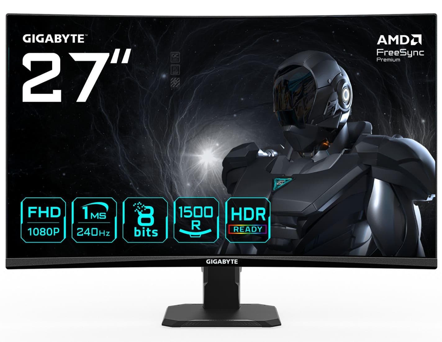 Монітор 27" Gigabyte GS27FC2 Curved 1920x1080 (FullHD) VA 240 Hz