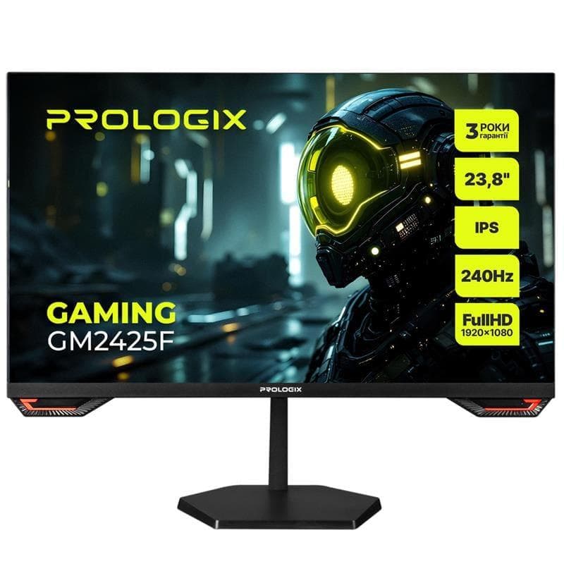 Монітор 23.8" Prologix Gaming GM2425F Black 1920x1080 (FullHD) IPS 240 Hz