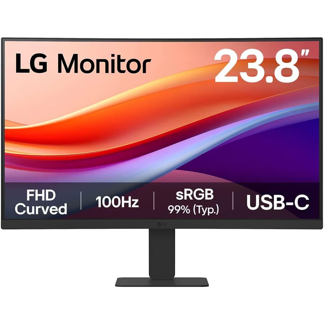 Монітор 23.8" LG 24U421A-B Curved 1920x1080 (FullHD) VA 100 Hz