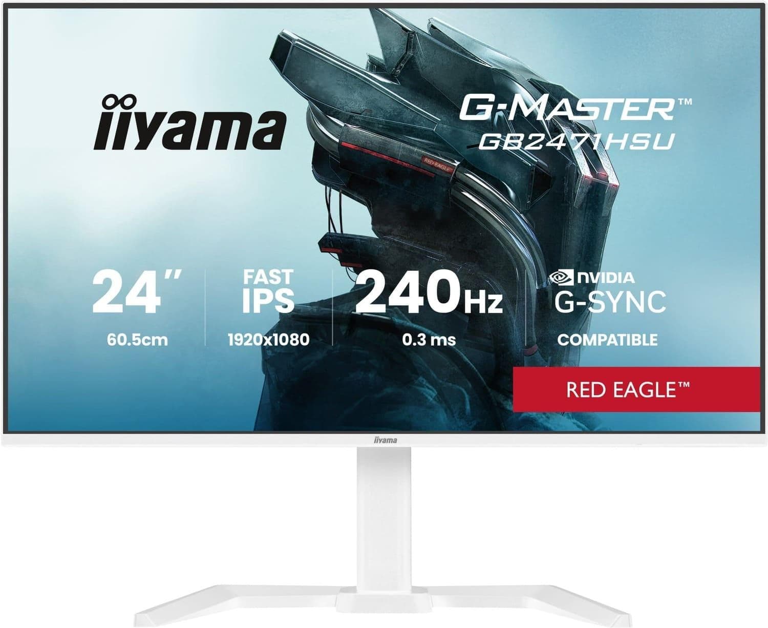 Монітор 23.8" Iiyama GB2471HSU-W1 White 1920x1080 (FullHD) IPS 240 Hz