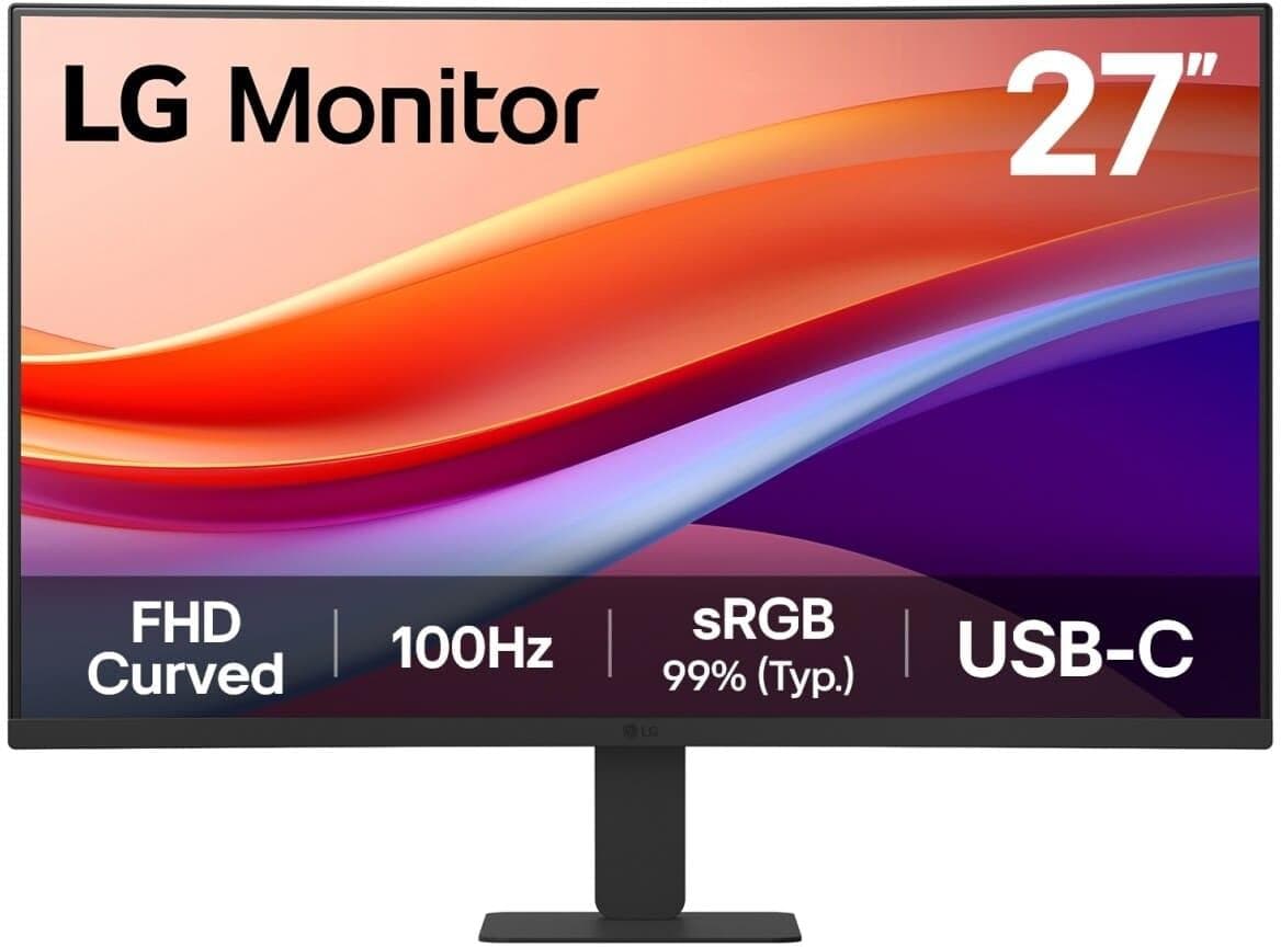 Монітор 27" LG 27U421A-B Curved 1920x1080 (FullHD) VA 100 Hz
