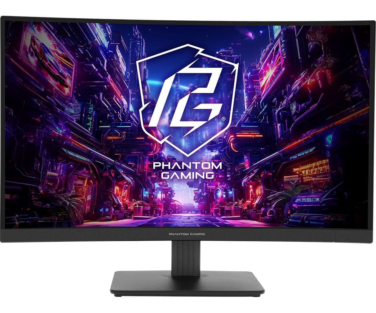 Монітор 27" AsRock PG27QRT1B Curved 2560x1440 (QHD, 2K) VA 180 Hz