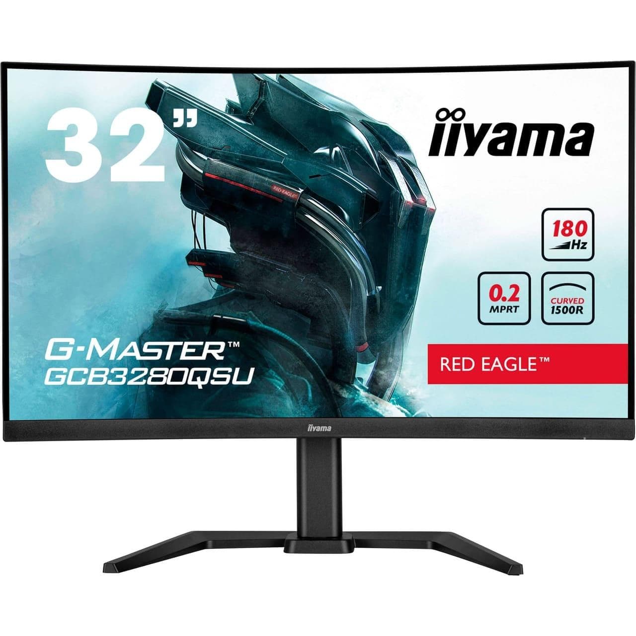 Монітор 31.5" Iiyama GCB3280QSU-B2 Curved 2560x1440 (QHD, 2K) VA 180 Hz