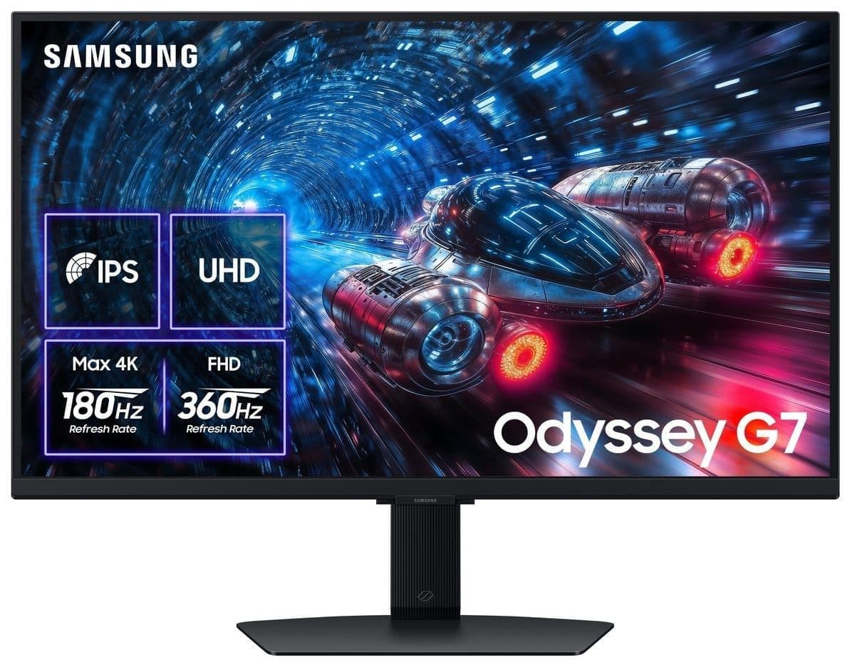 Монітор 27" Samsung Odyssey G7 Dual Mode 3840х2160 (UHD, 4K) IPS 180/360 Hz