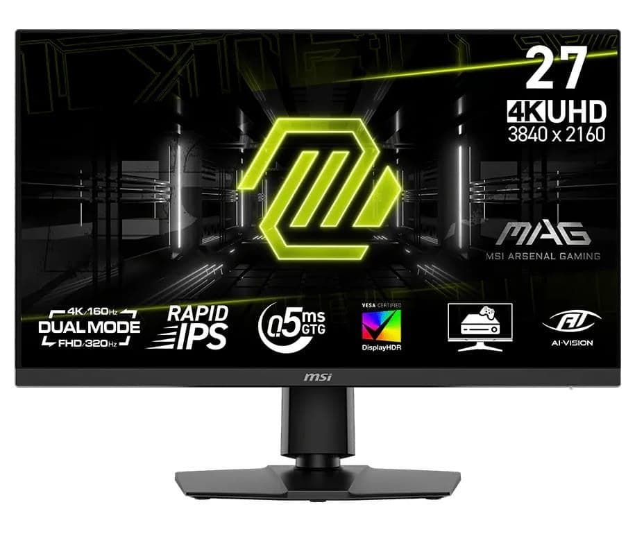 Монітор 27" MSI MAG 272URDF-E16 Dual Mode 3840х2160 (UHD, 4K) IPS 160/320 Hz