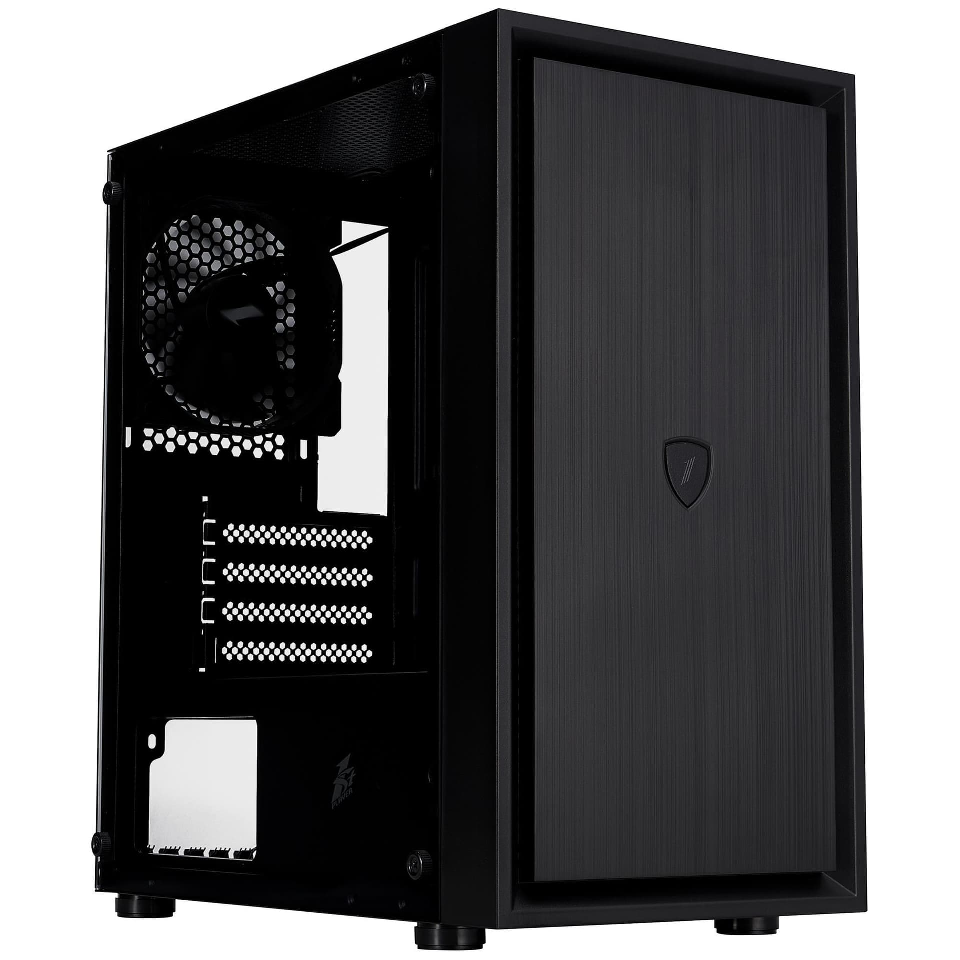 Корпус 1stPlayer B5-M-BK-3F Black без БП