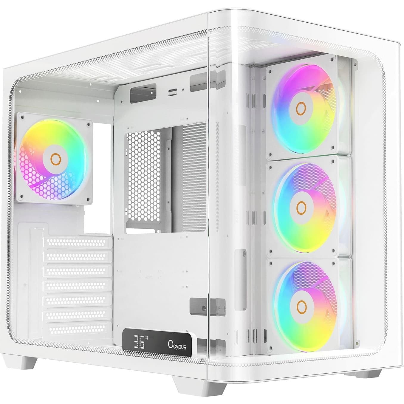 Корпус Ocypus Iota C70 Curve ARGB Digital White (IOTA-C70-WHD400CD-GL)