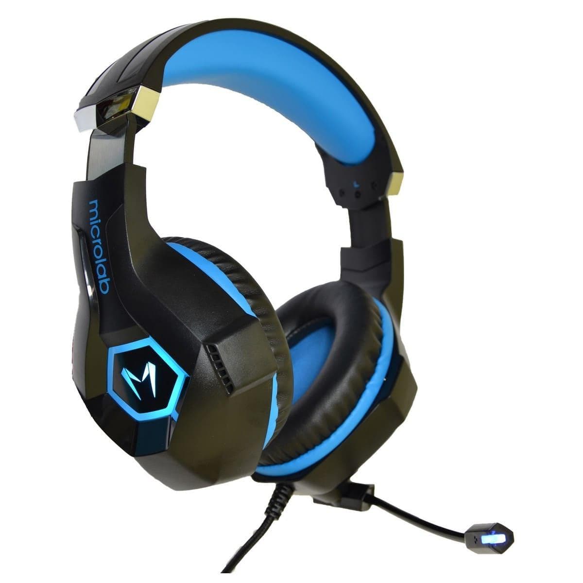 Ігрова гарнітура Microlab G7 black+blue