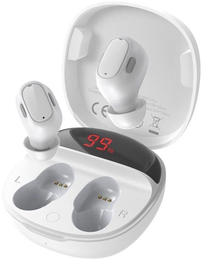 Навушники TWS Baseus WM01 Plus TWS white