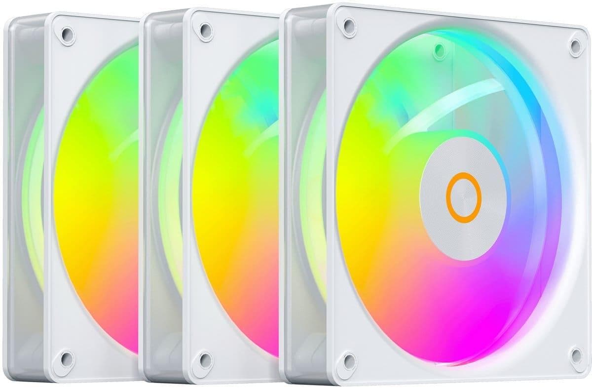 Комплект вентиляторів Ocypus GAMMA F12 ELITE 120MM WH ARGB 3 IN 1 (GAMMA-F12-WH3AM00E-GL)