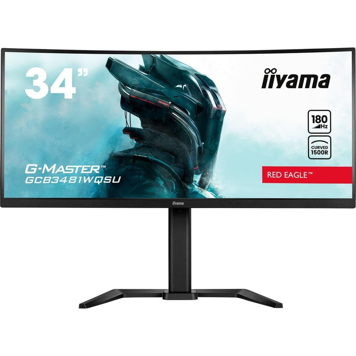 Монітор 34" Iiyama GCB3481WQSU-B1 Curved 3440x1440 (Ultra-Wide 2K) VA 180 Hz