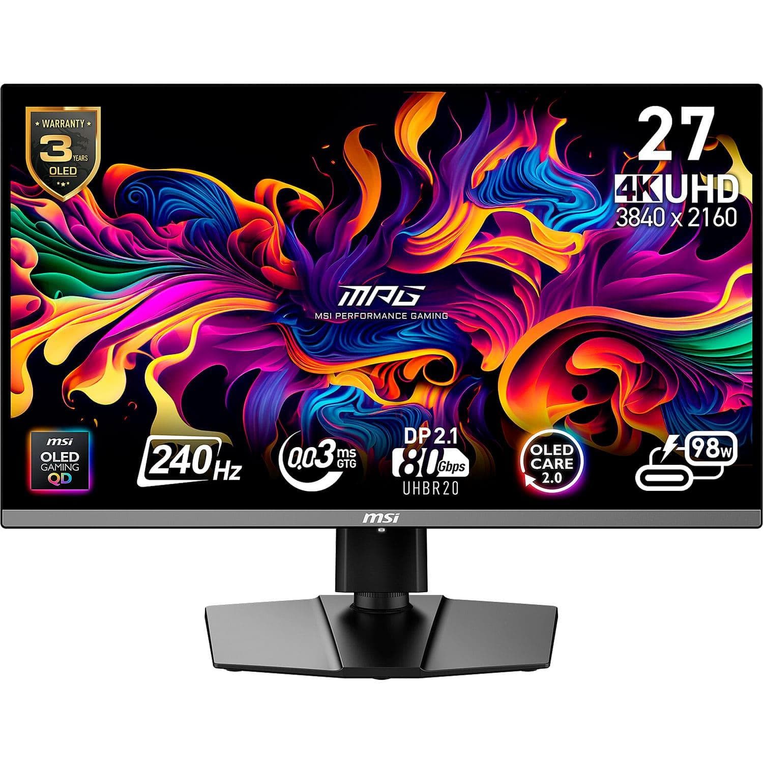Монітор 26.5" MSI MPG 272URX QD-OLED UHD OLED 240Hz