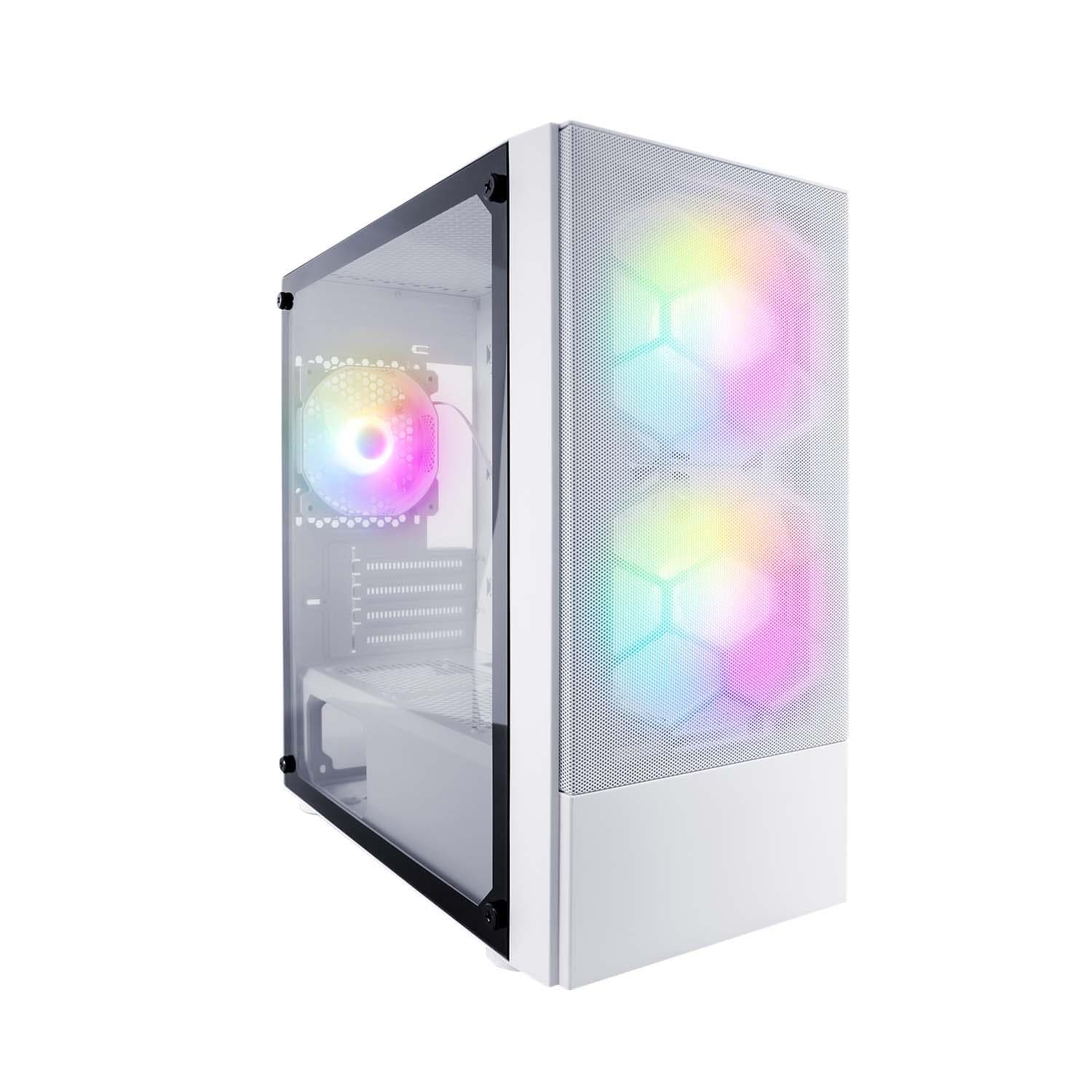 Корпус 1stPlayer X4-M-WH-2F1P-W-1F1-W White без БП
