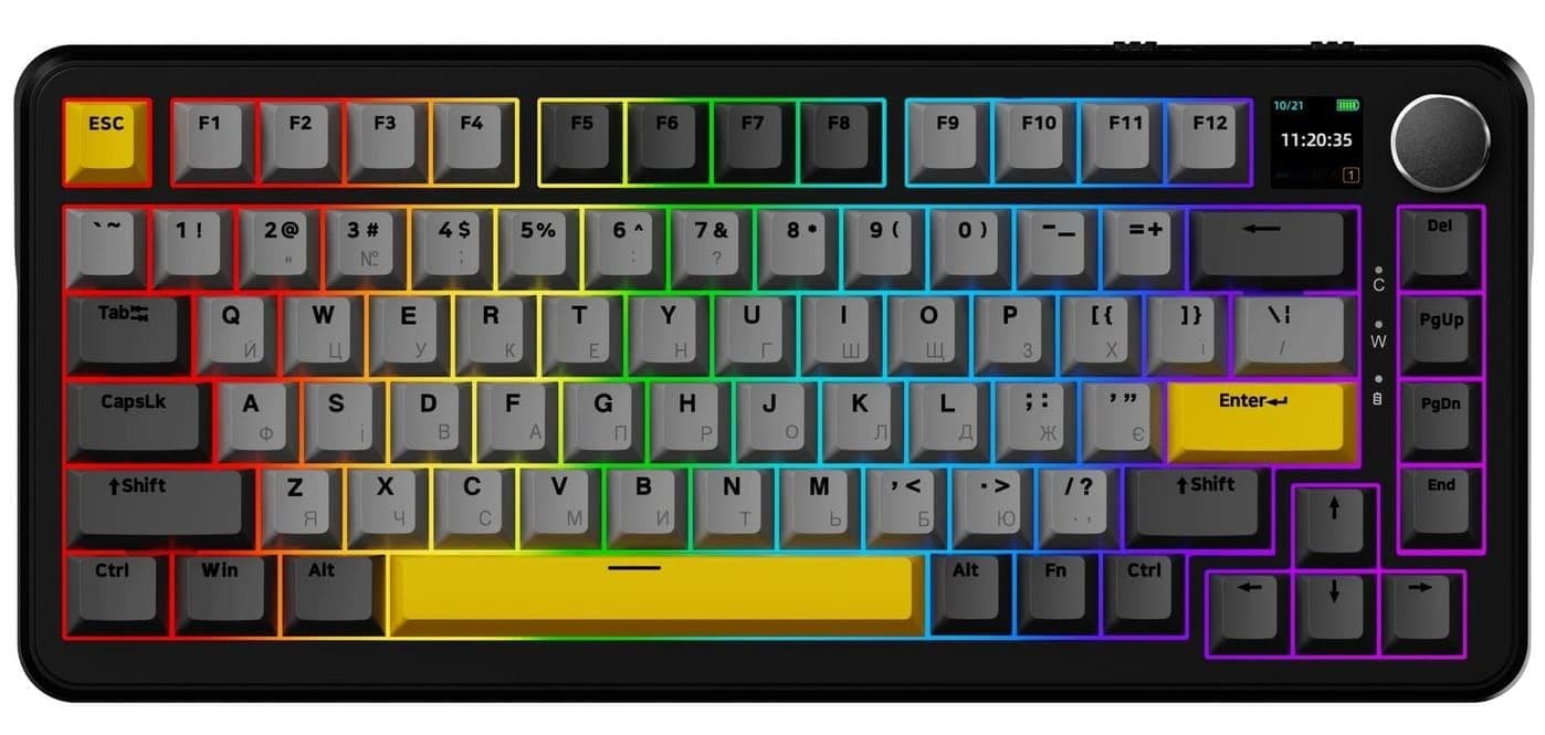 Клавіатура Ajazz AK820 MAX Magnetic Switches Black