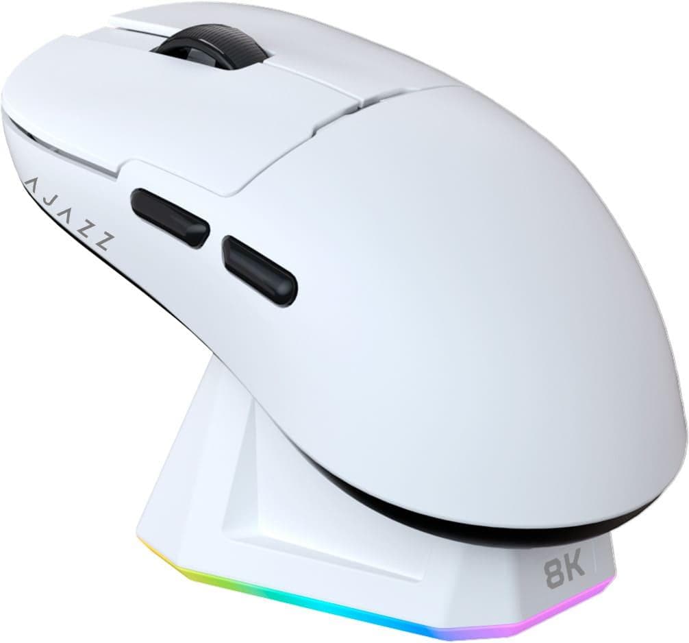 Миша Ajazz AJ159PRO White 8K Charging Dock