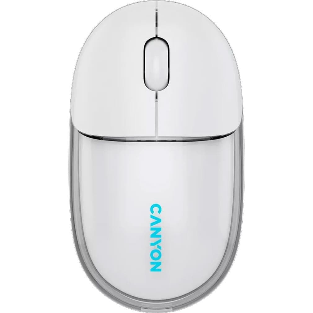 Миша CANYON OnClick 24 BT/ Wireless Transparent/White