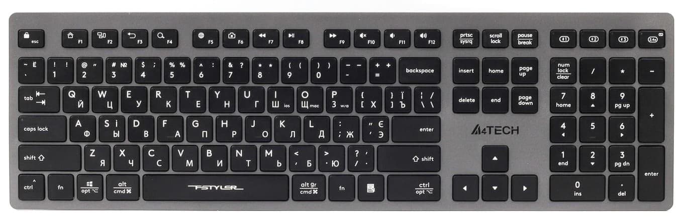 Клавіатура A4TECH Fstyler FBX50C Wireless Grey