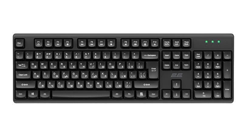Клавіатура 2E KS131 104key EN/UK Black