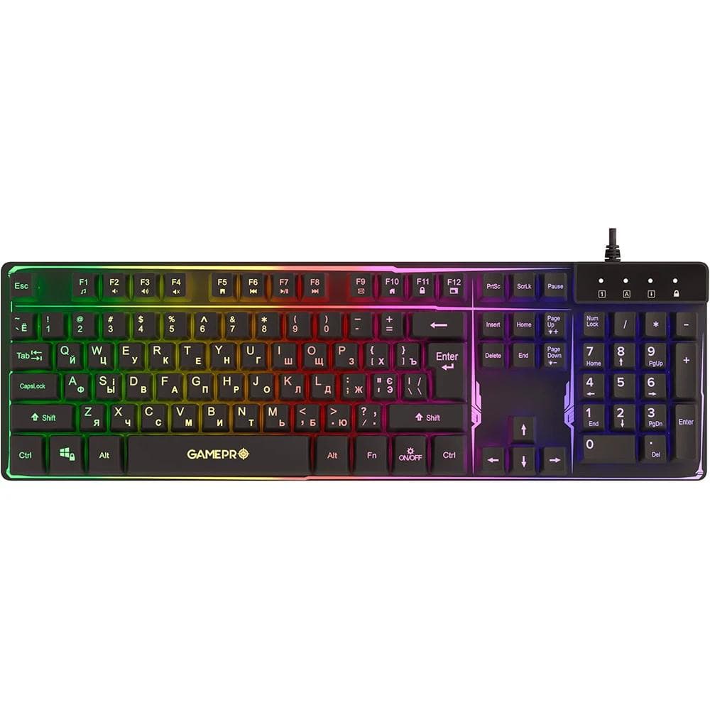 Клавіатура GamePro GK576 Nitro+ RGB USB Black