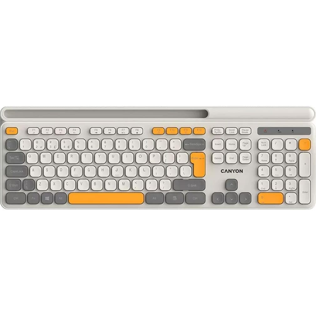 Клавіатура CANYON HKB-W03 EN AAA Wireless Beige