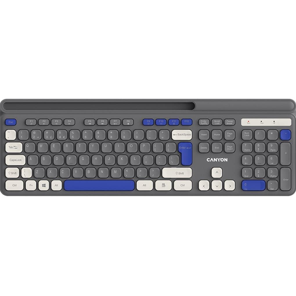 Клавіатура CANYON HKB-W03 EN AAA Wireless Grey